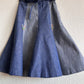 Vintage flared denim skirt