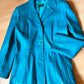 Turquoise leather jacket (XL)