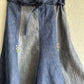 Vintage flared denim skirt