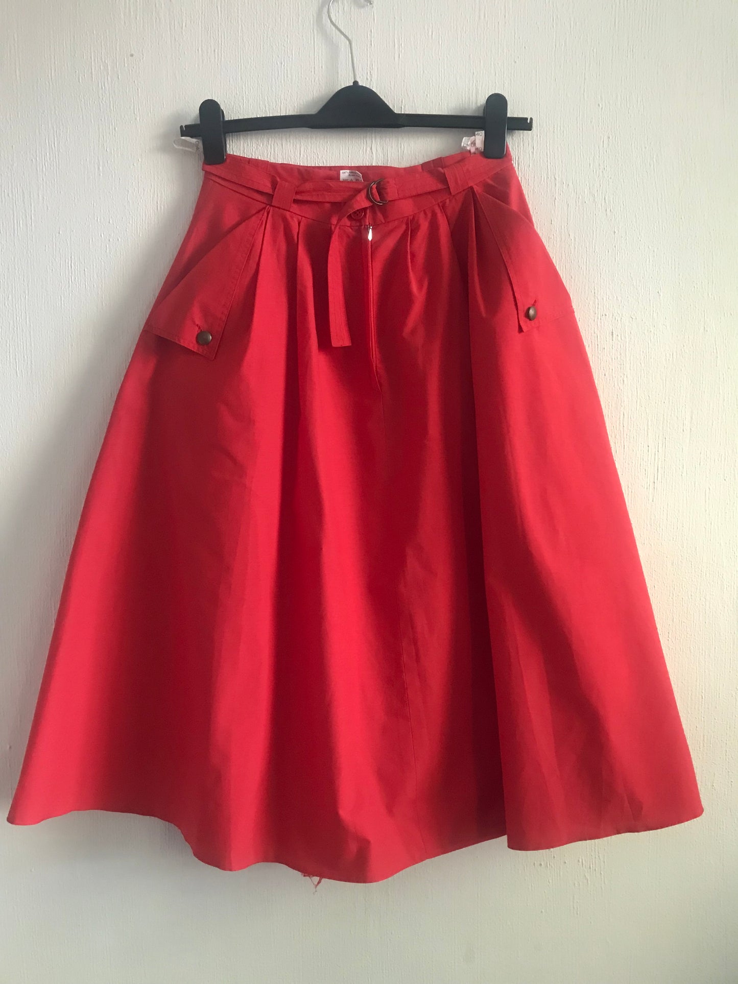 Cotton midi skirt