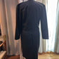 Vintage Mikael's Paris 80s Tuxedo Dress | Black & White Power Suit Dress (Size FR 1)