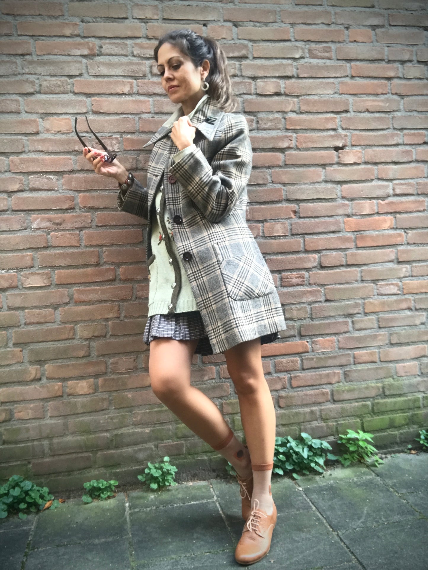 70s vintage tweed coat