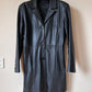 Vintage black leather coat