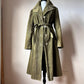 Maxi corduroy belted trench coat