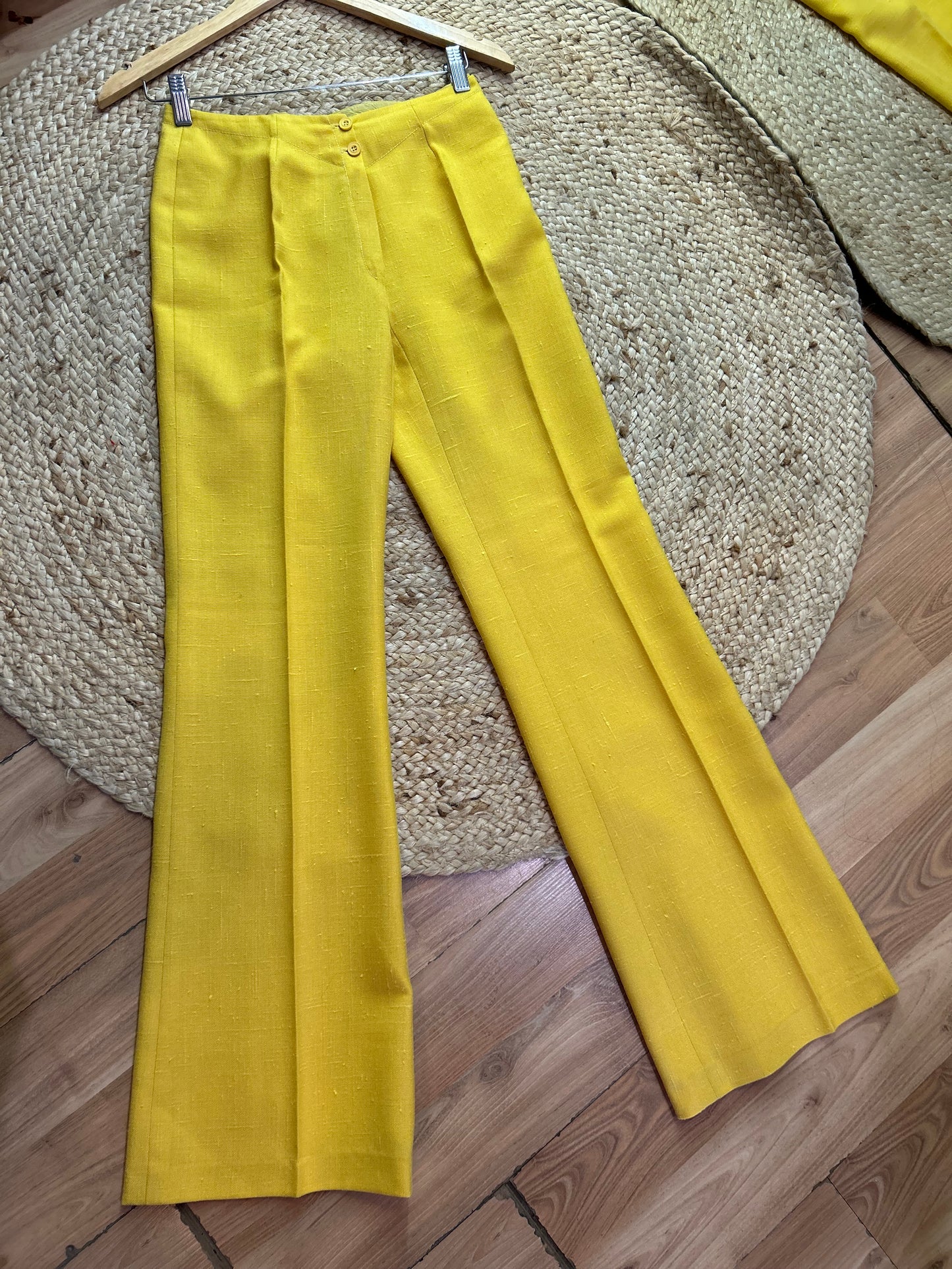 Vintage linen elephant pants (S)