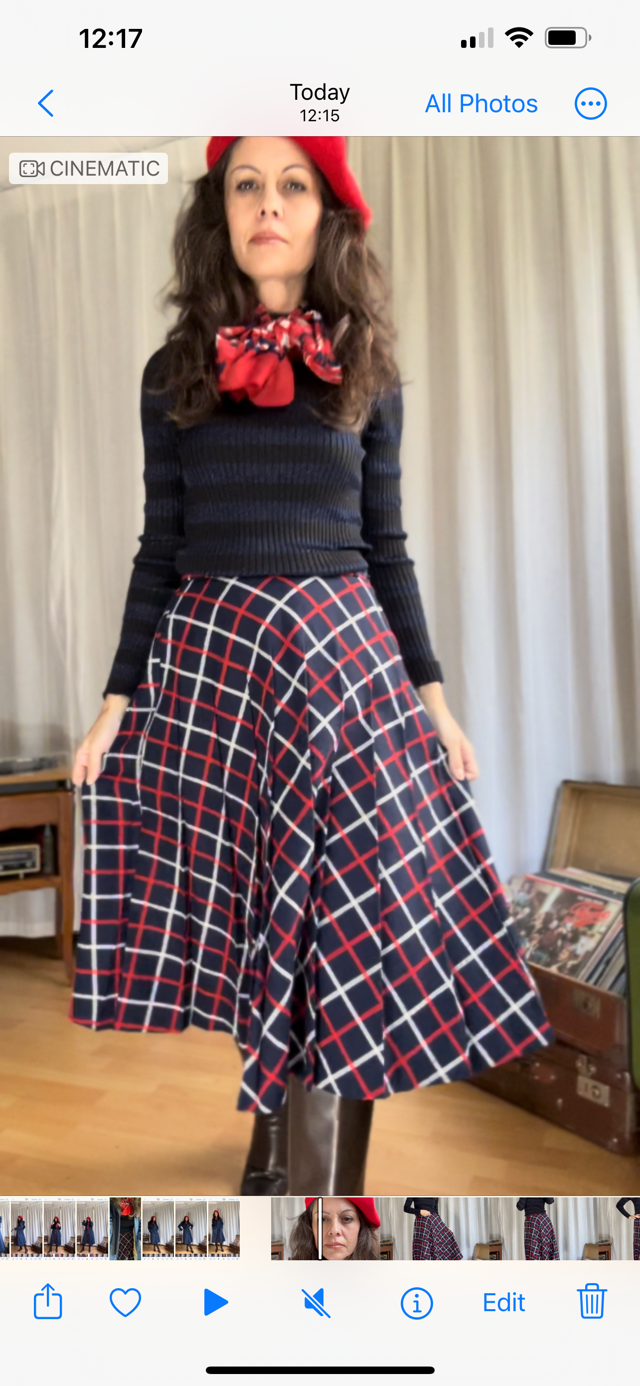 Vintage pleated skirt