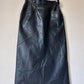 Maxi leather pencil skirt