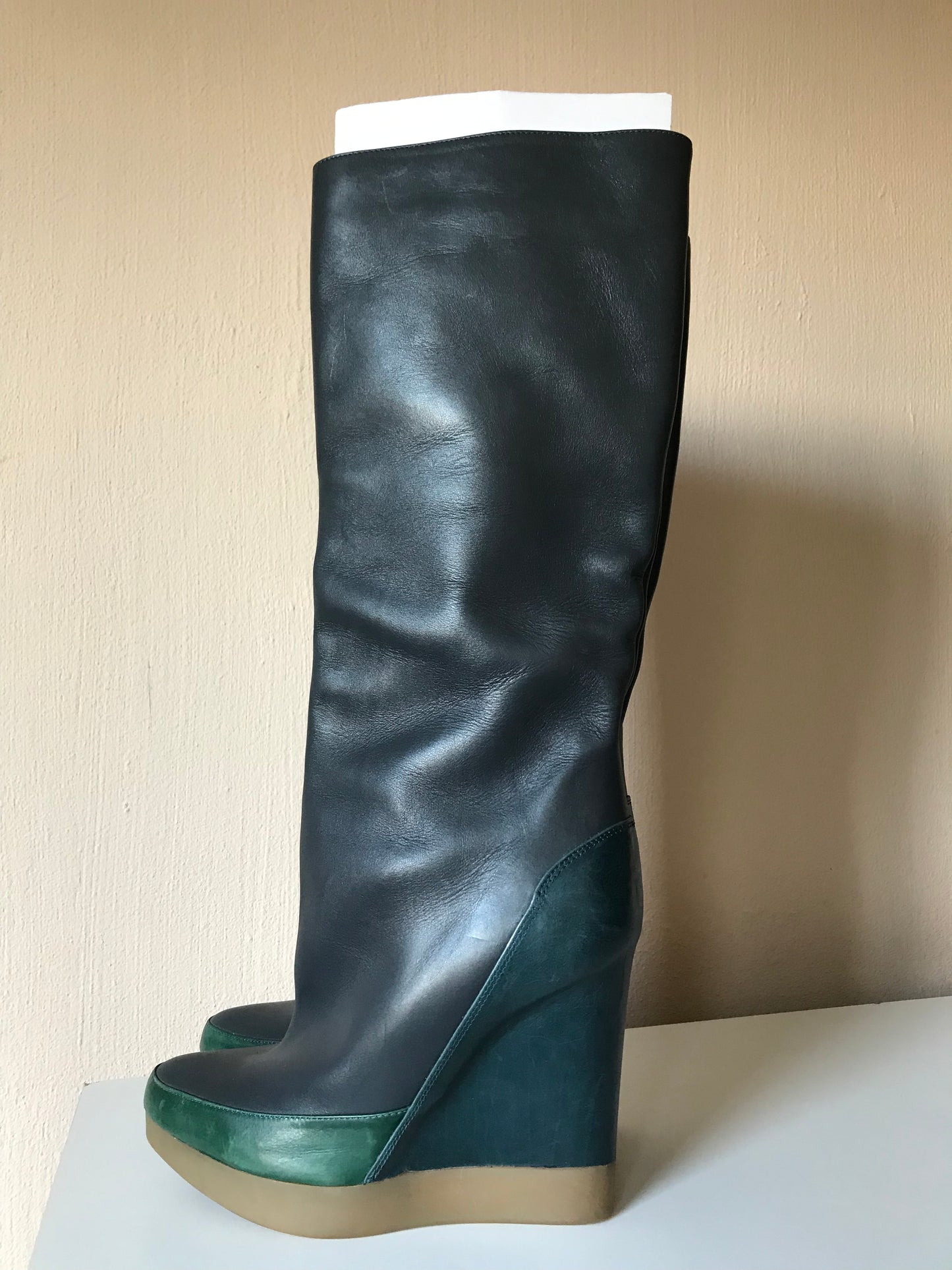 Jil Sander knee length platform boots