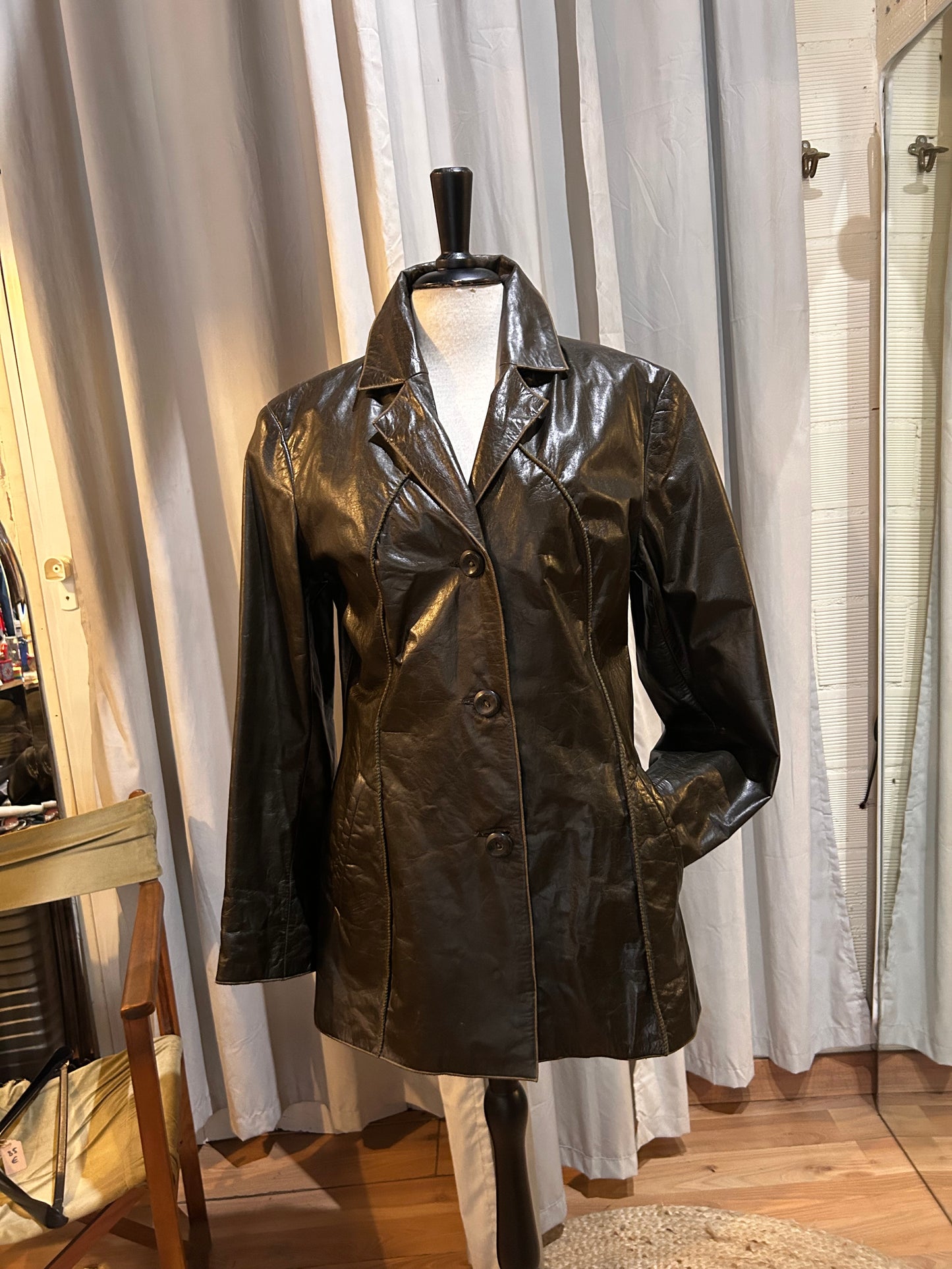 90s Gina Bacconi leather coat