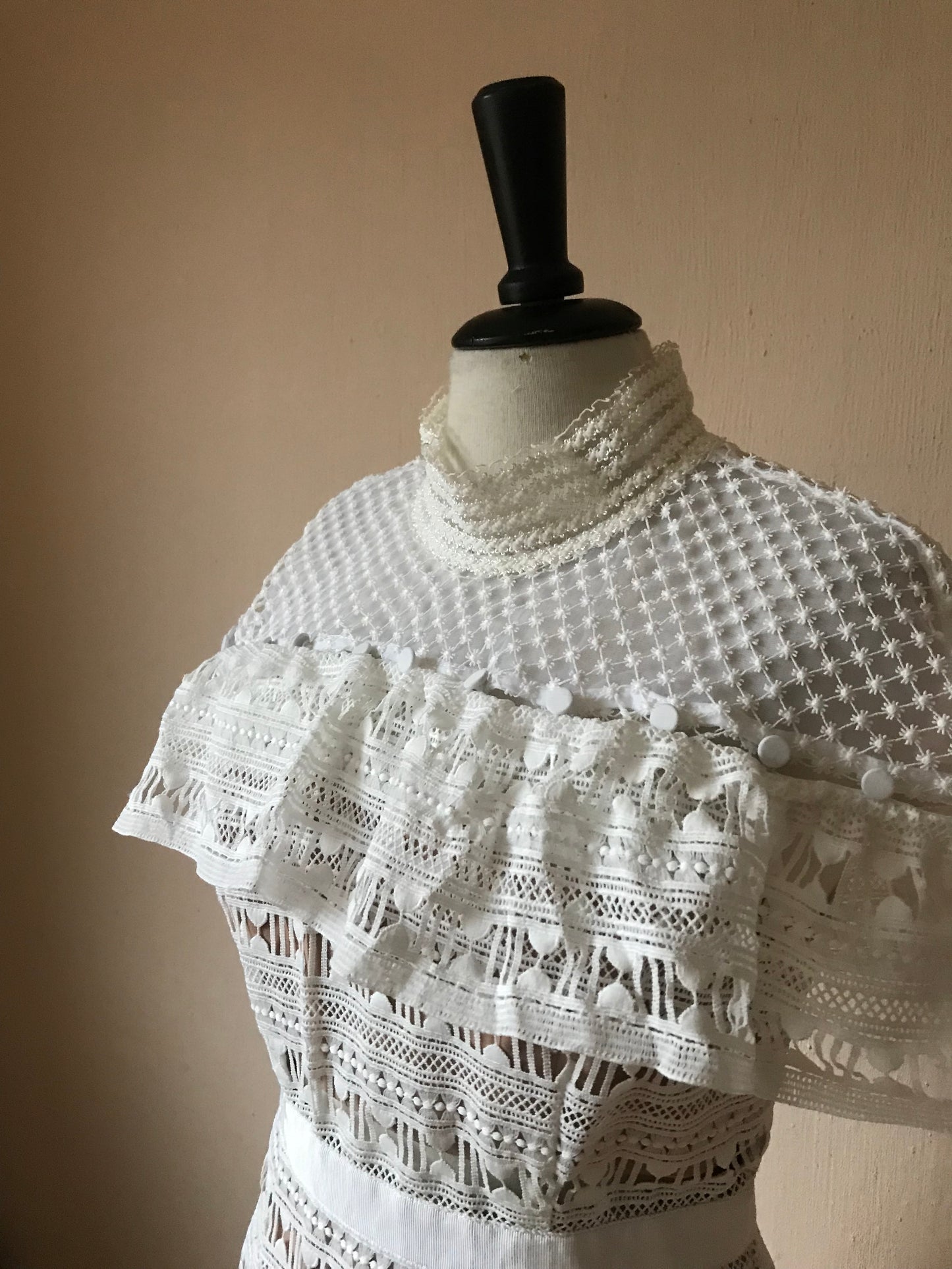 Self-Portrait guipure lace mini dress