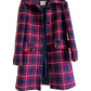 Checkered wool winter coat