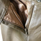 Khaki leather pants