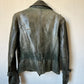 Vintage leather biker jack 42