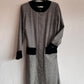 Vintage Givenchy Paris Houndstooth wool Midi Dress