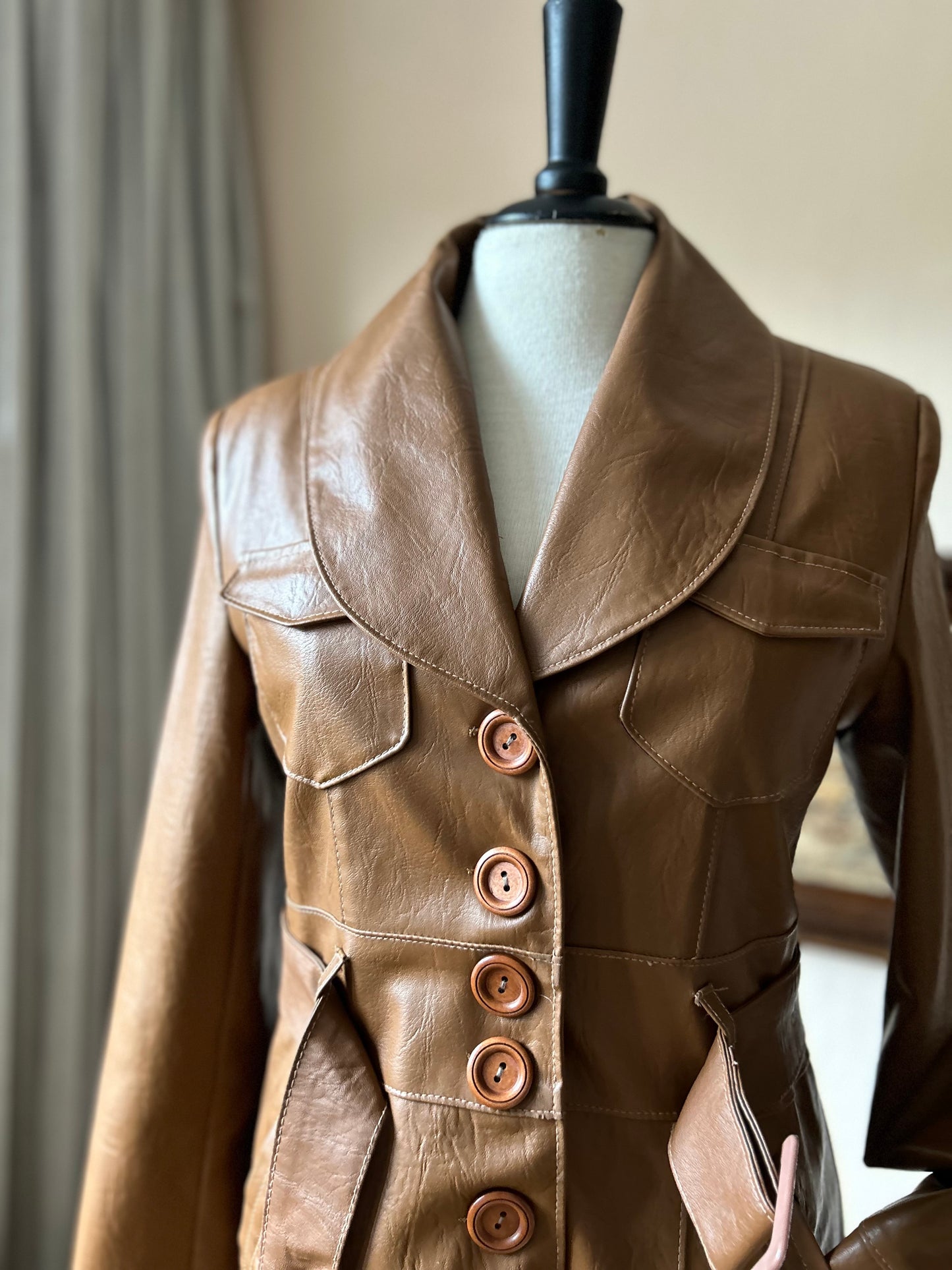 70s vintage belted trench coat