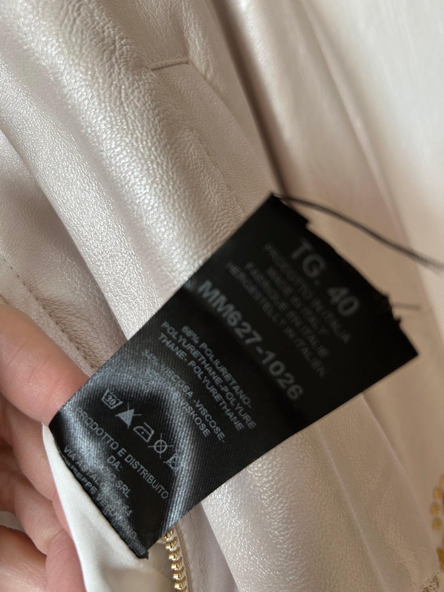 Vintage faux leather bomber