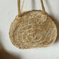 Flower embroidered straw bag