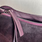 Jimmy Choo burgondy suede shoulder bag