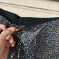 Glittery flared leggings