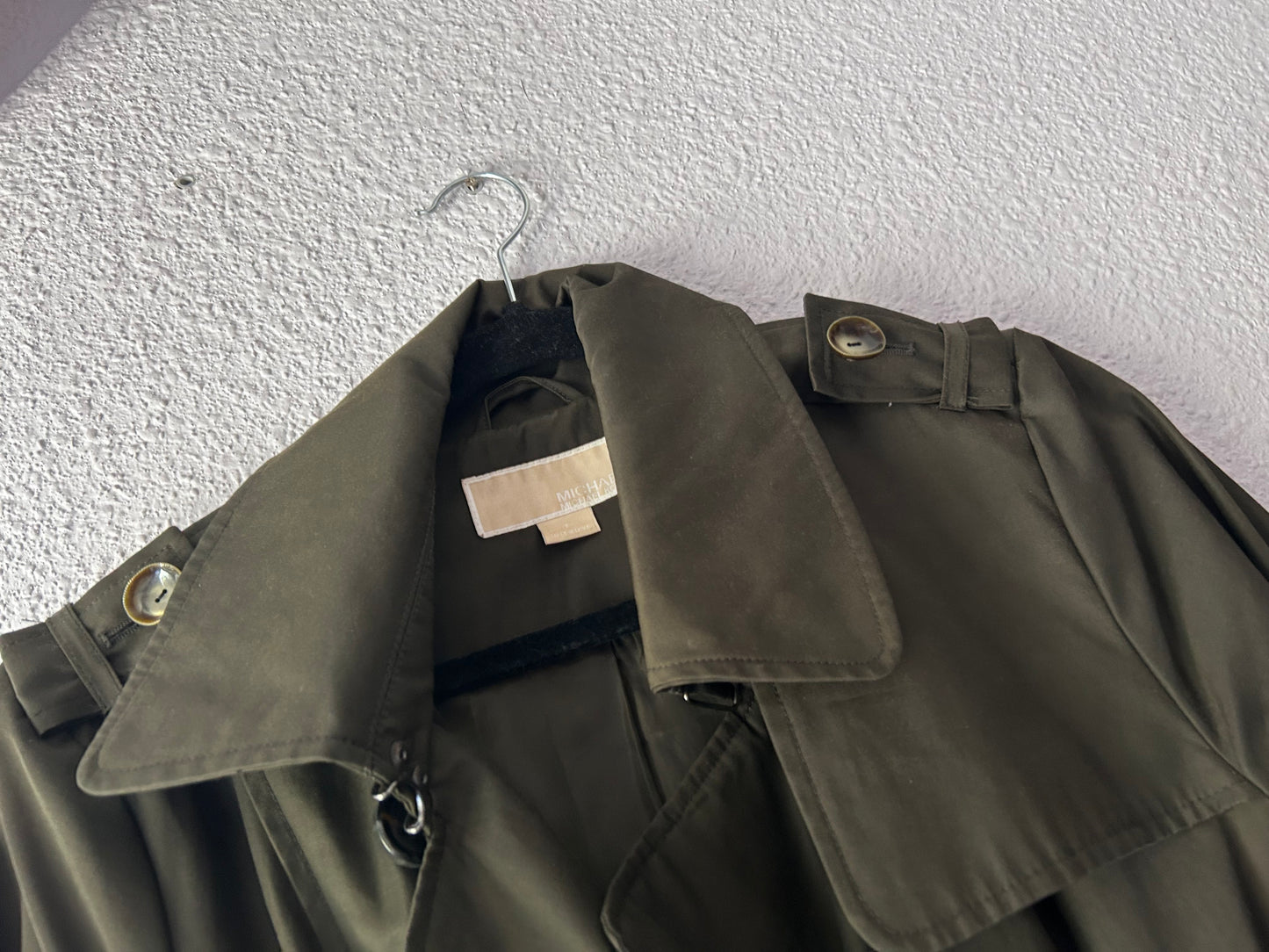 MICHAEL Michael Kors Olive Green Trench Coat – Size S