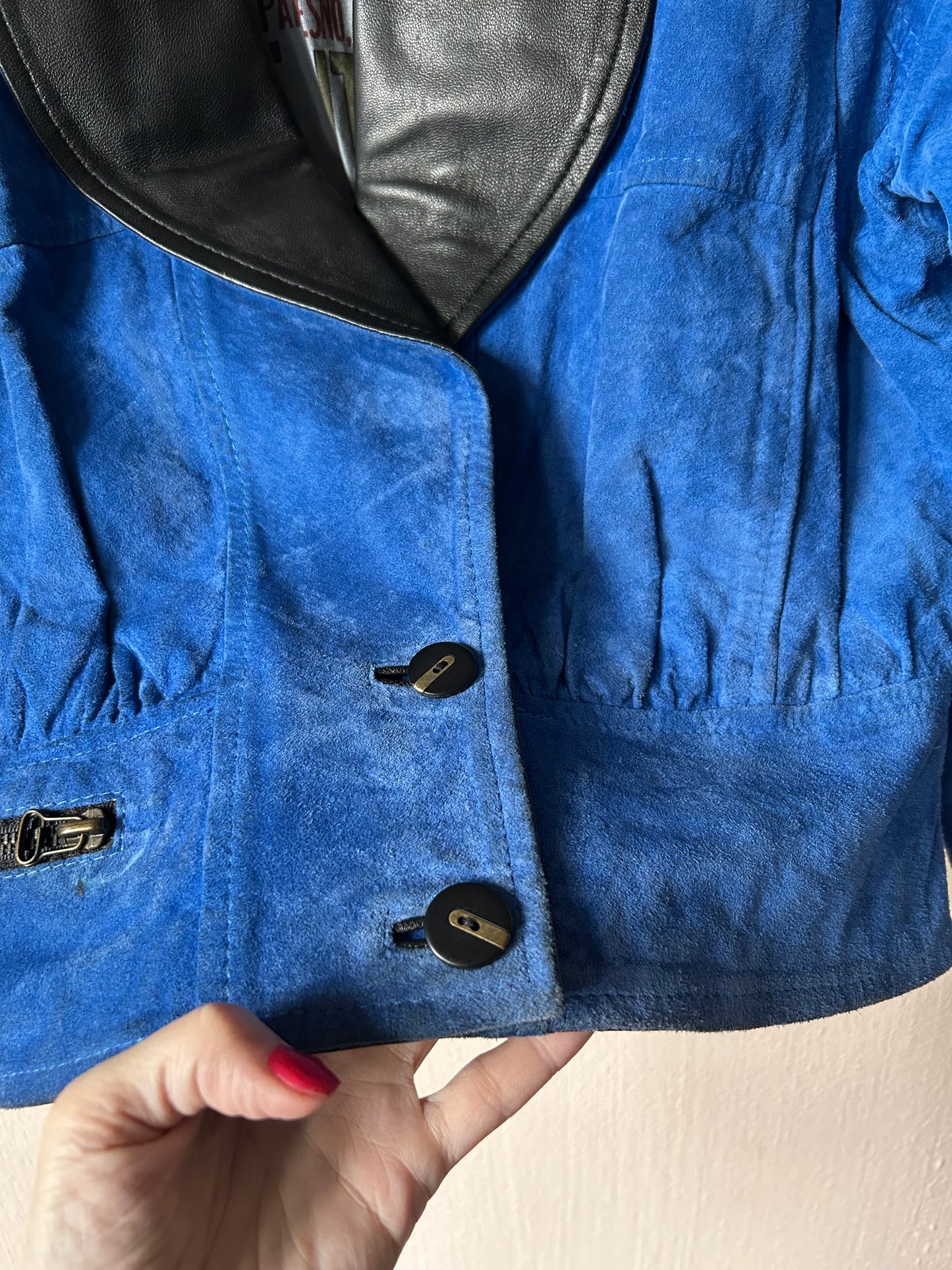 80s Vintage suede bomber