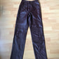 Vintage bordeaux leather pants