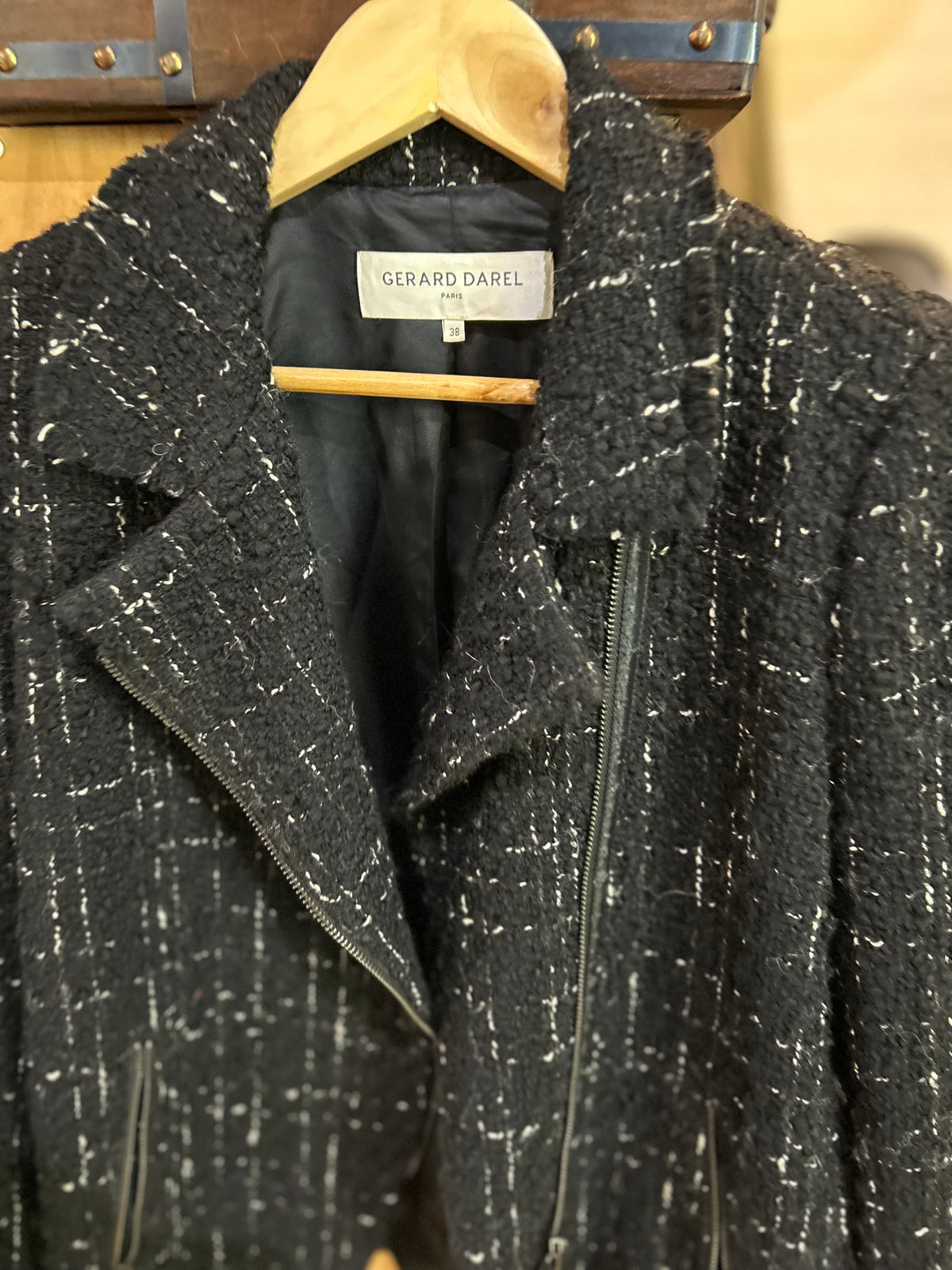 Gerard Darel Black Tweed Jacket