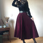 Bordeaux velvet skirt