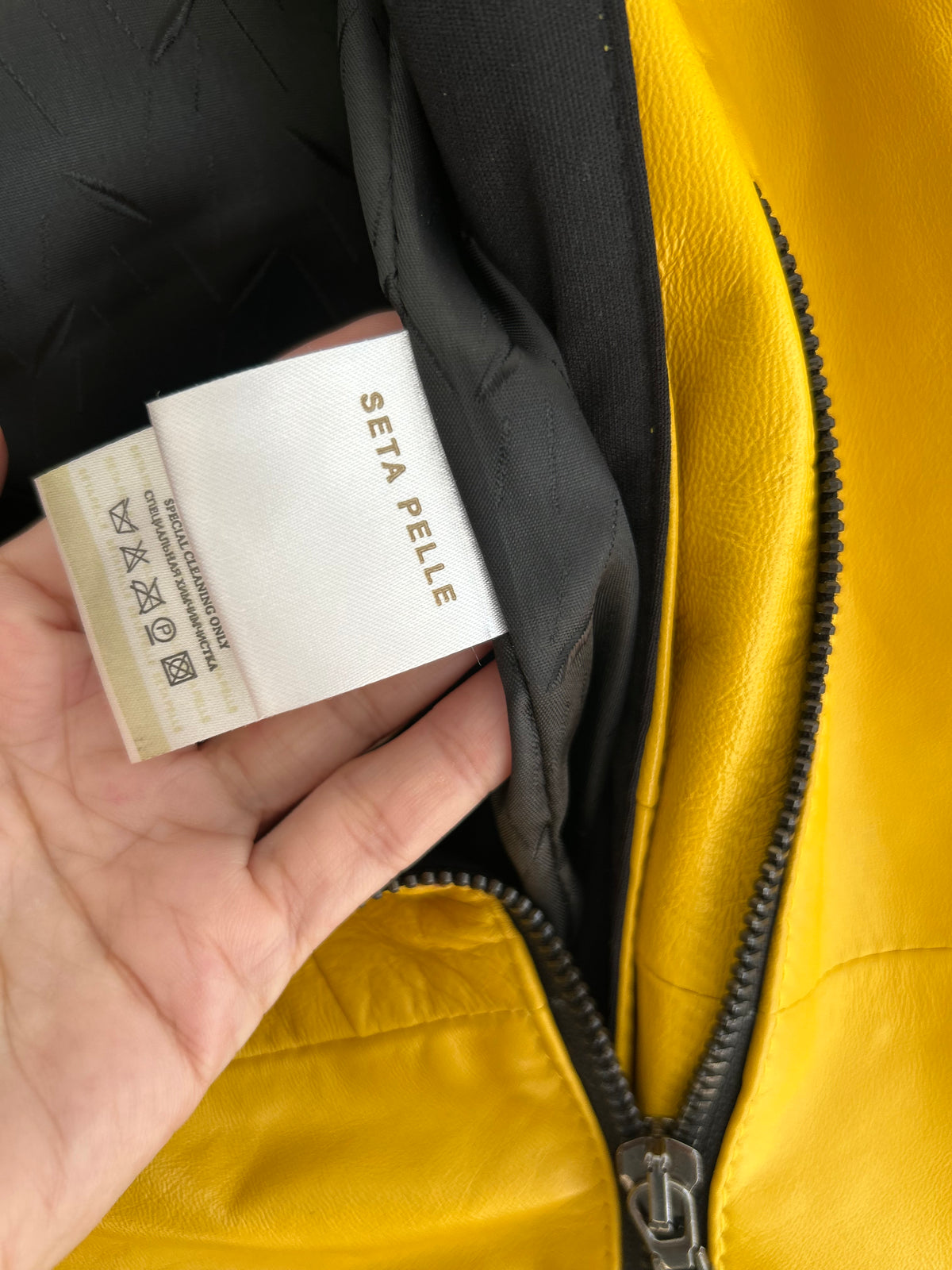 Rare design belted Leather jacket
