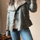 Vintage leather biker jack 42