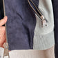 Karl Lagerfeld Colorblock Suede Bomber Jacket - EU 34 / FR 36 / IT 40⁠
