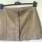 70s mini suede skirt