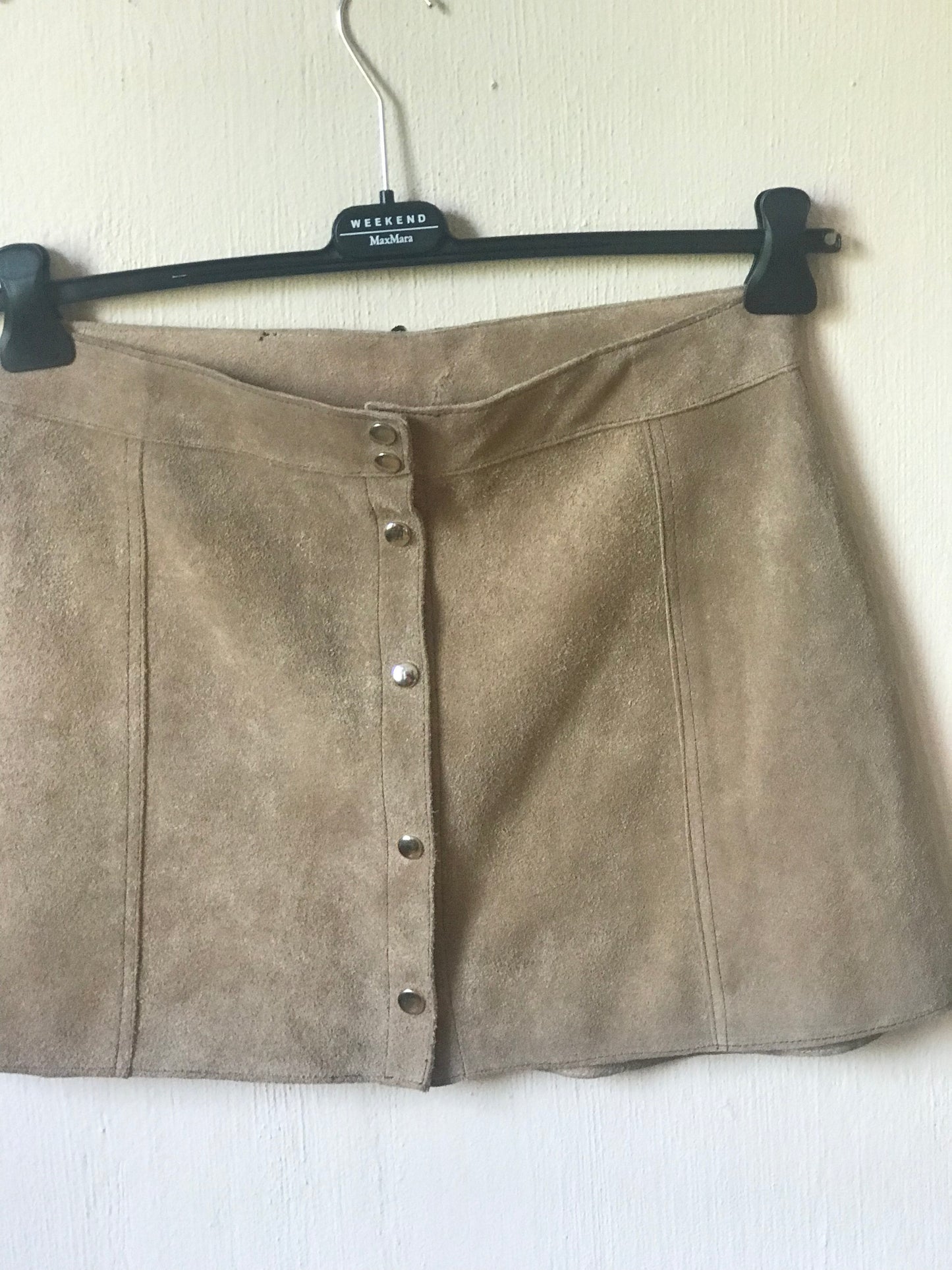 70s mini suede skirt