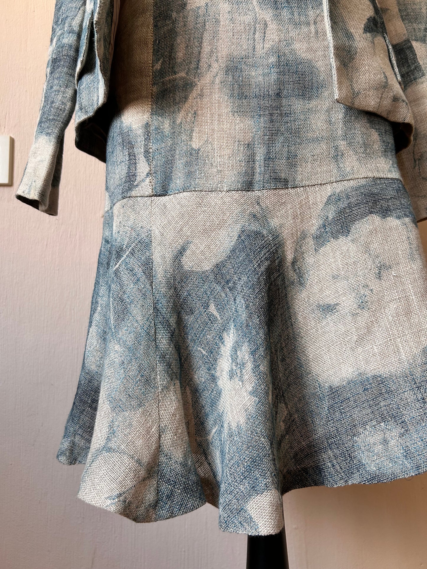 Charo Azcona linen skirt suit