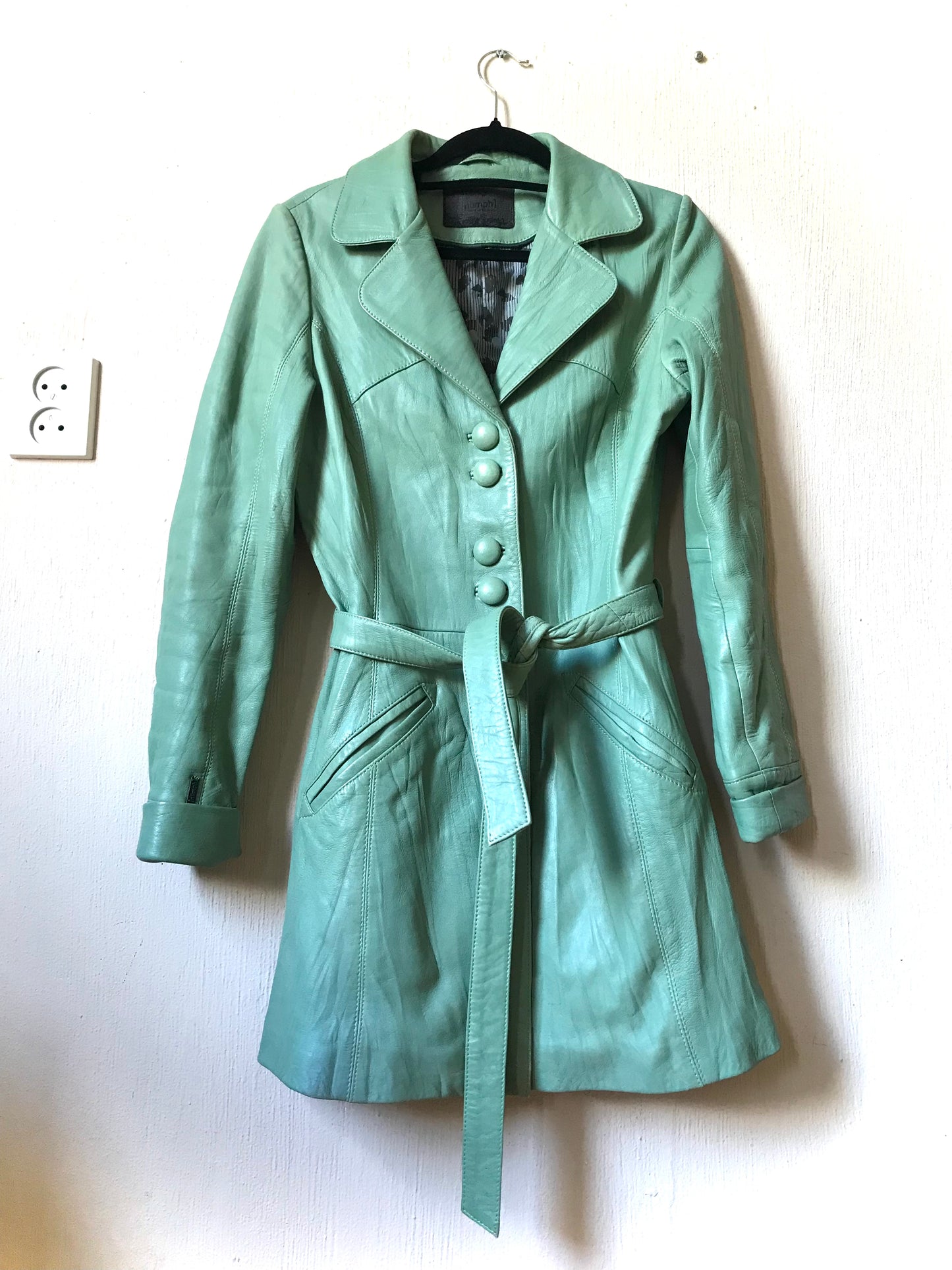 Numph leathet tranch coat