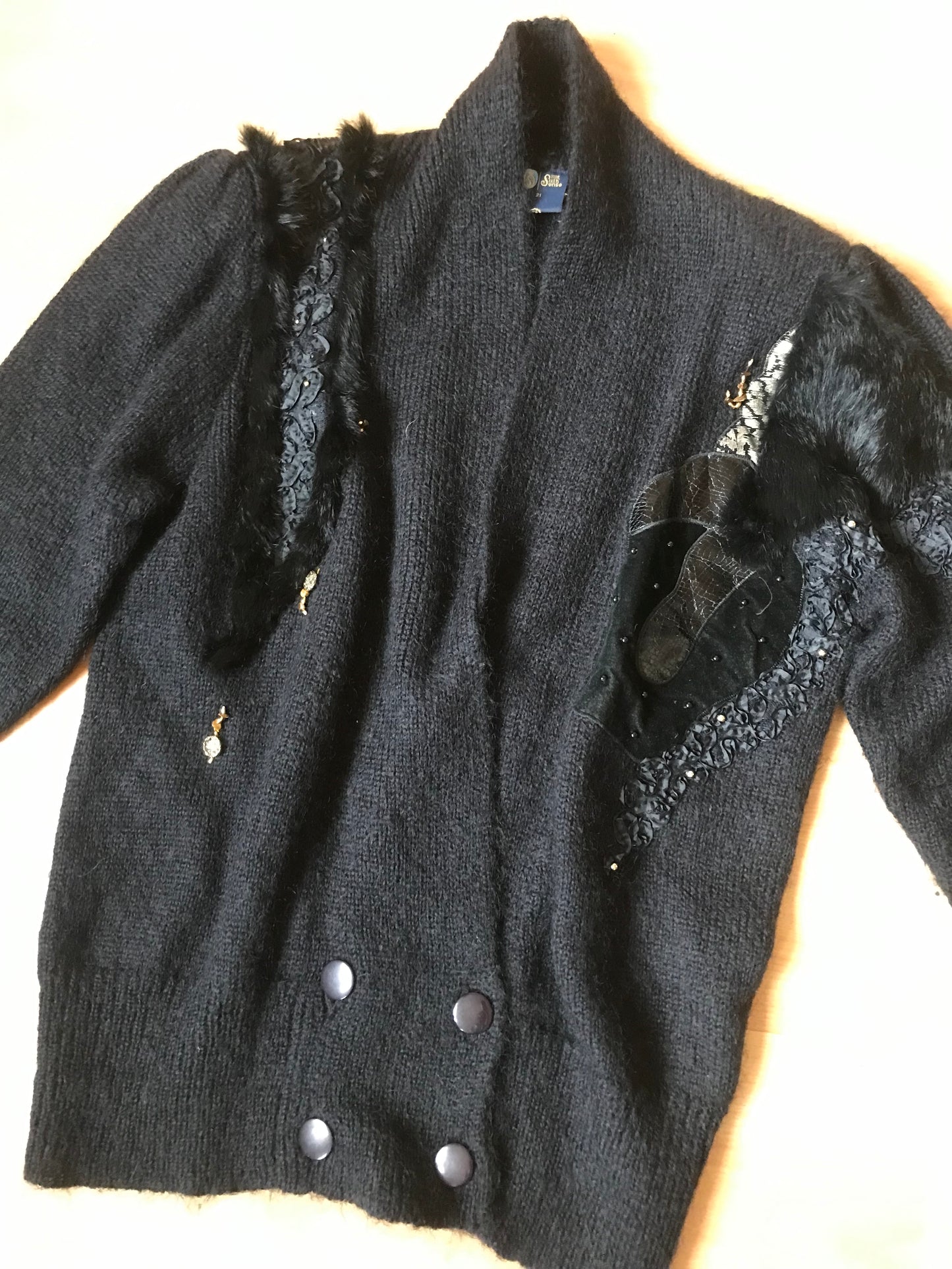 80s wool cardigan