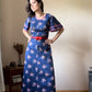 70s flared sleeve maxi dress