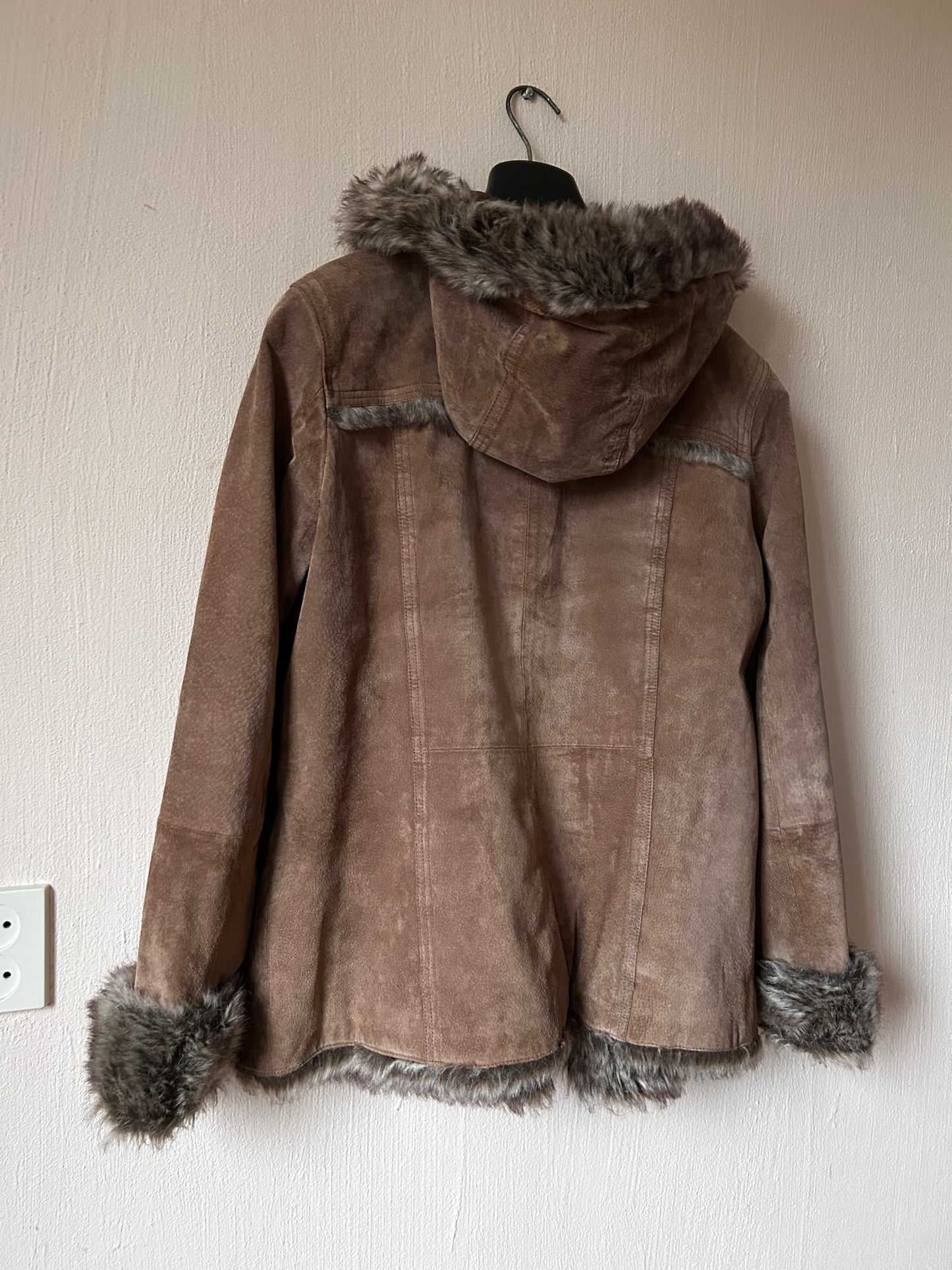 Vintage leather parka