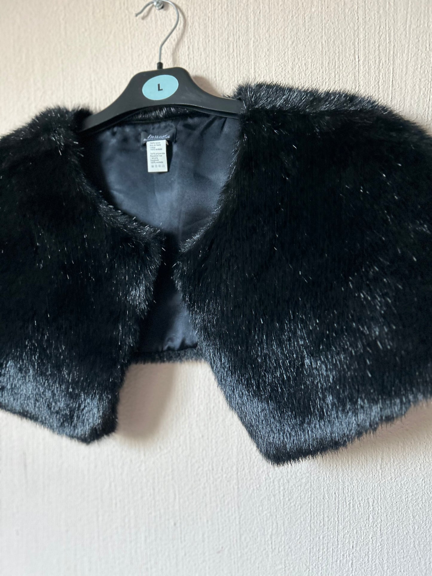 In wear faux fur bolero