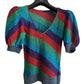 Multicolor glittery festival top