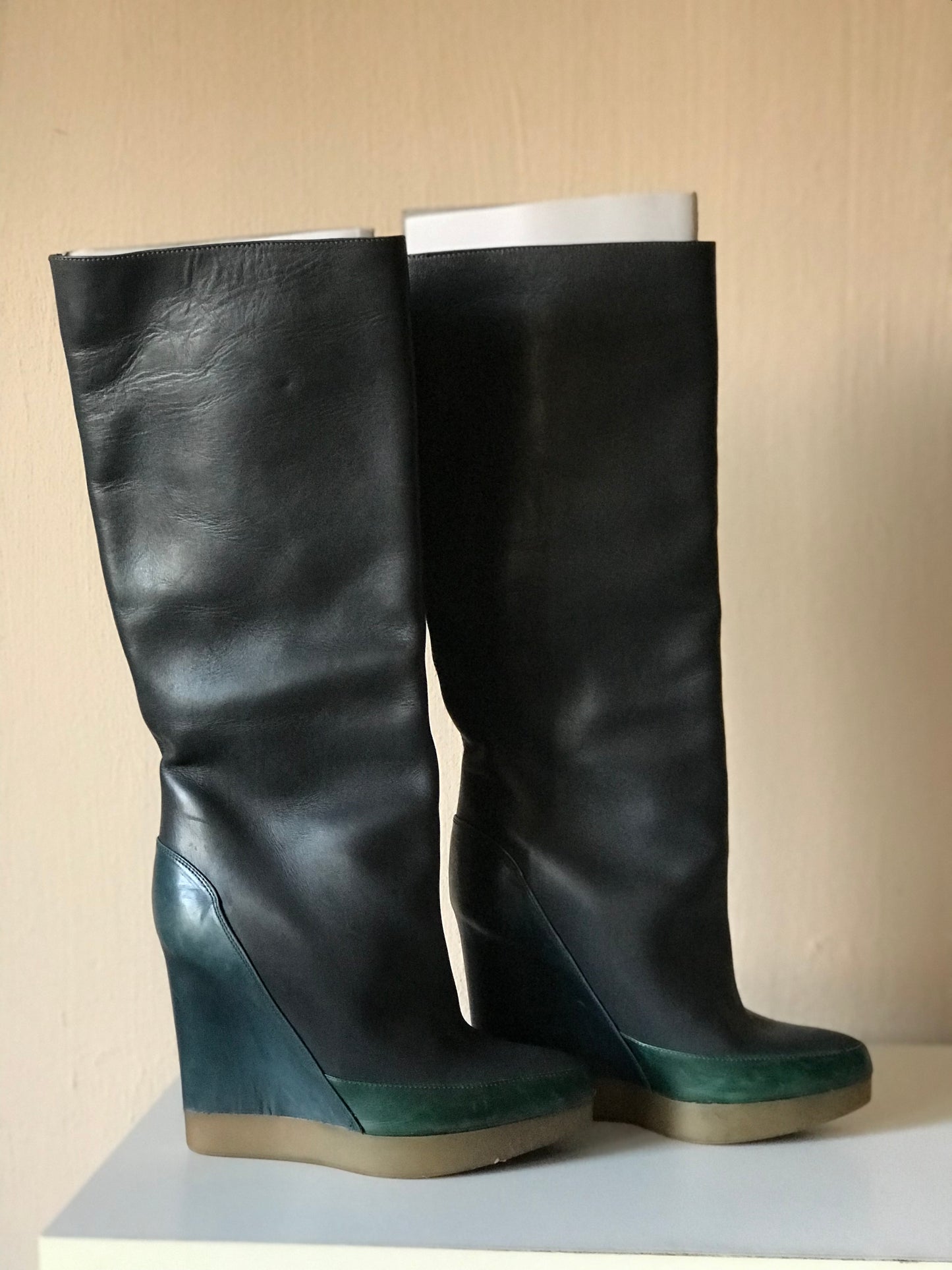 Jil Sander knee length platform boots