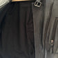 Black soft leather biker
