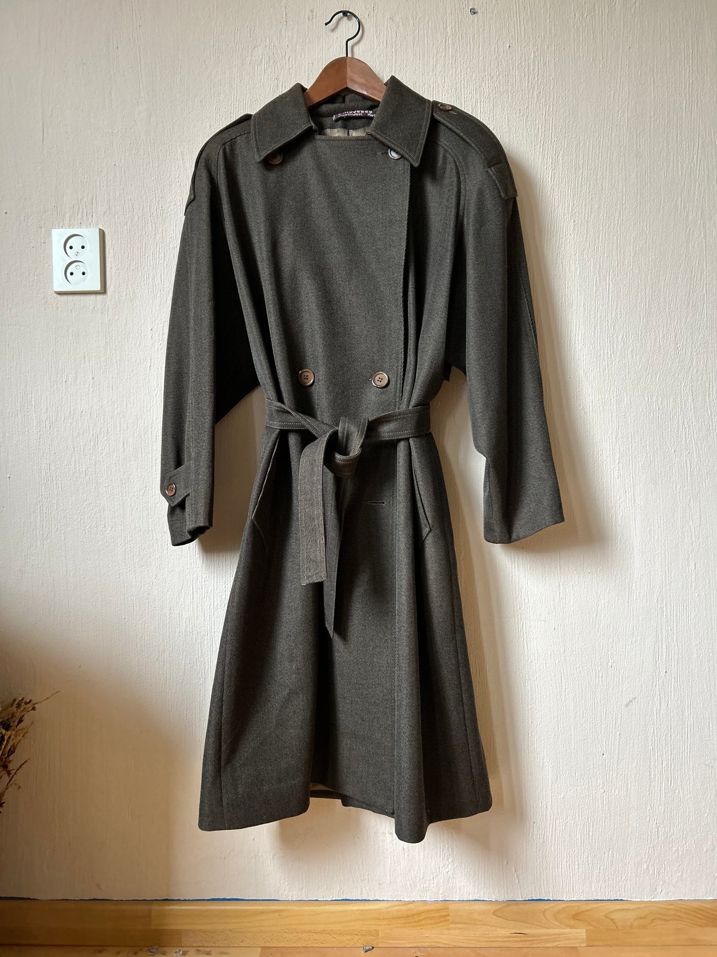 Vintage wool trench coat