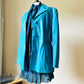 Turquoise leather jacket (XL)