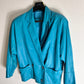 Turquoise leather jacket