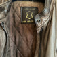 80s leather flight bomber jacket