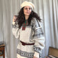 Nordic knit wool jumper XL