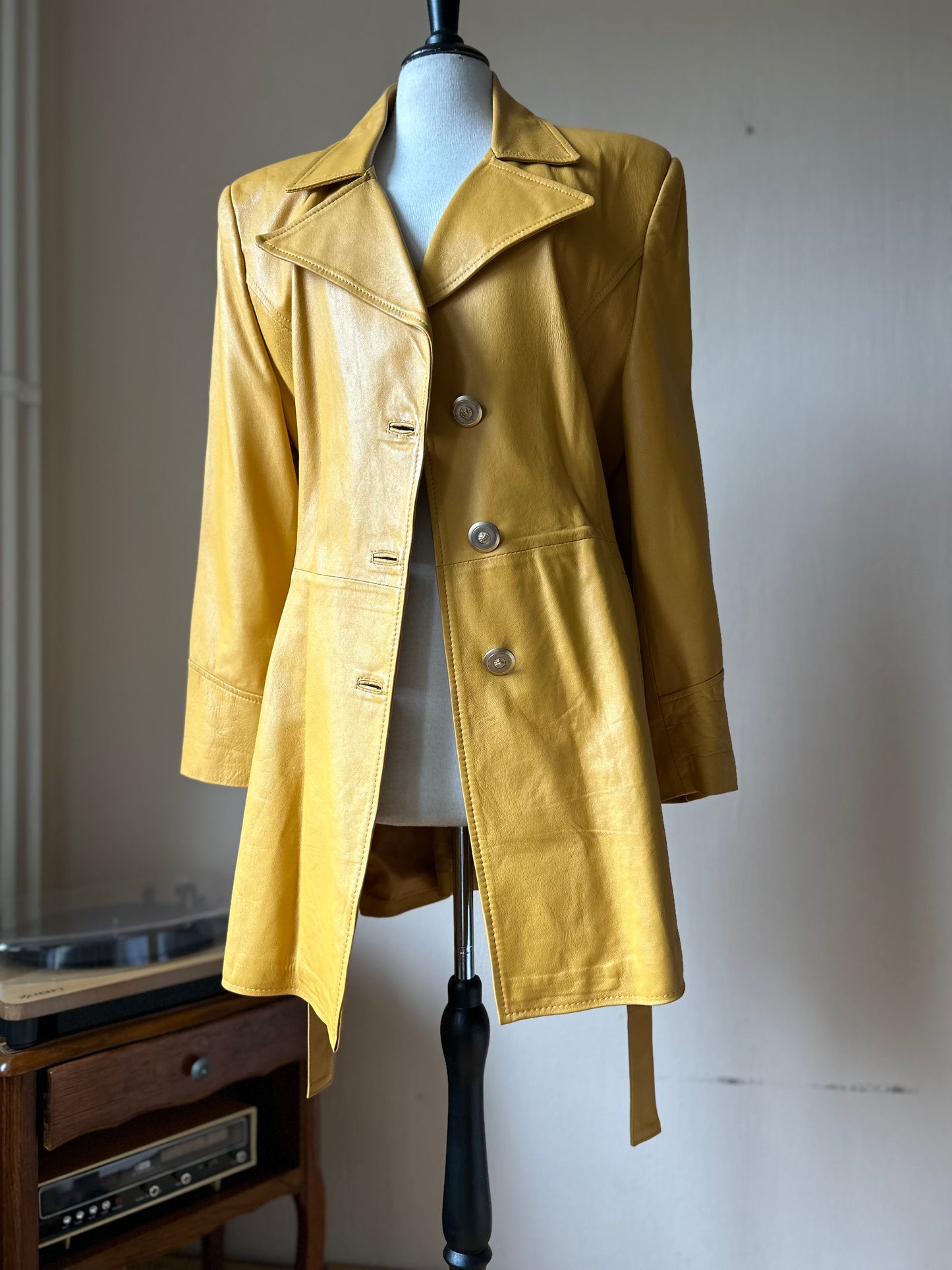 Vintage leather trenchcoat