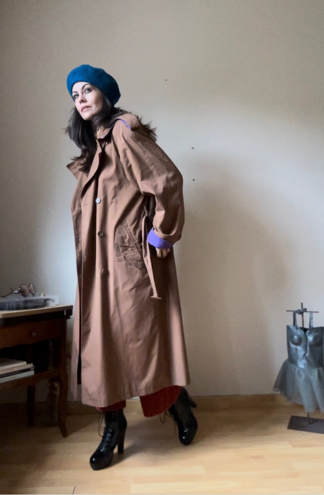 90s vintage oversized trench coat (M/L)