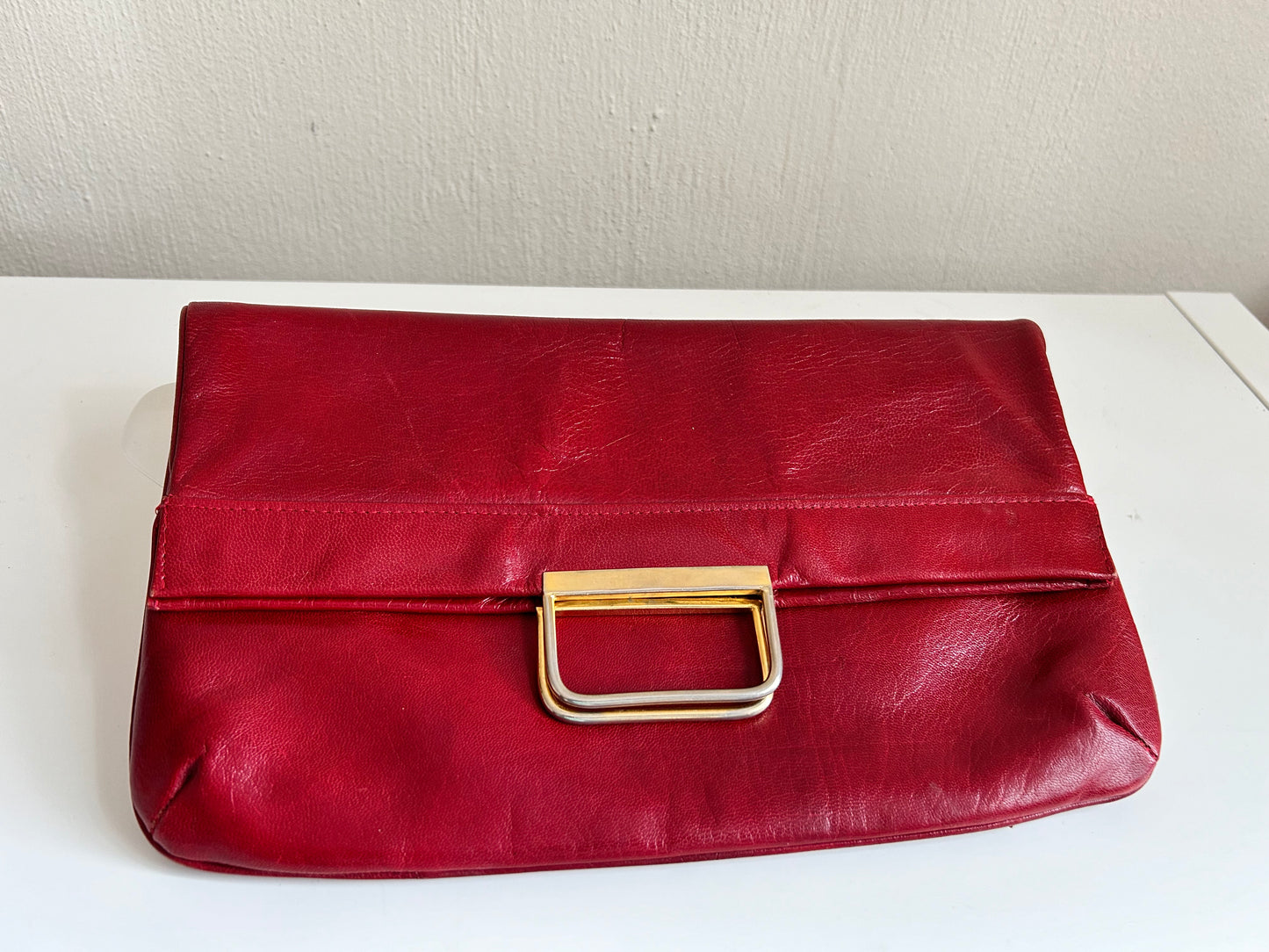 Vintage leather clutch